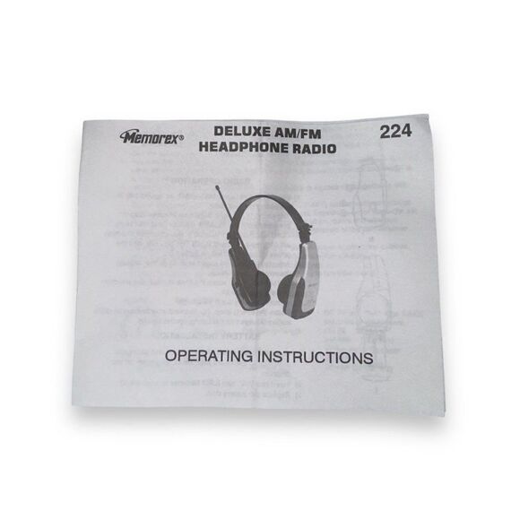 Vintage 90s Memorex AM/FM Headphone Radio Translucent Blue 224TRB - Picture 12 of 12